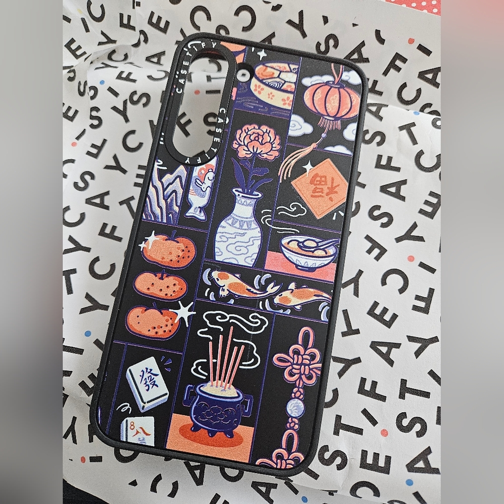 Caseify Black and Multicolor Phone Case
